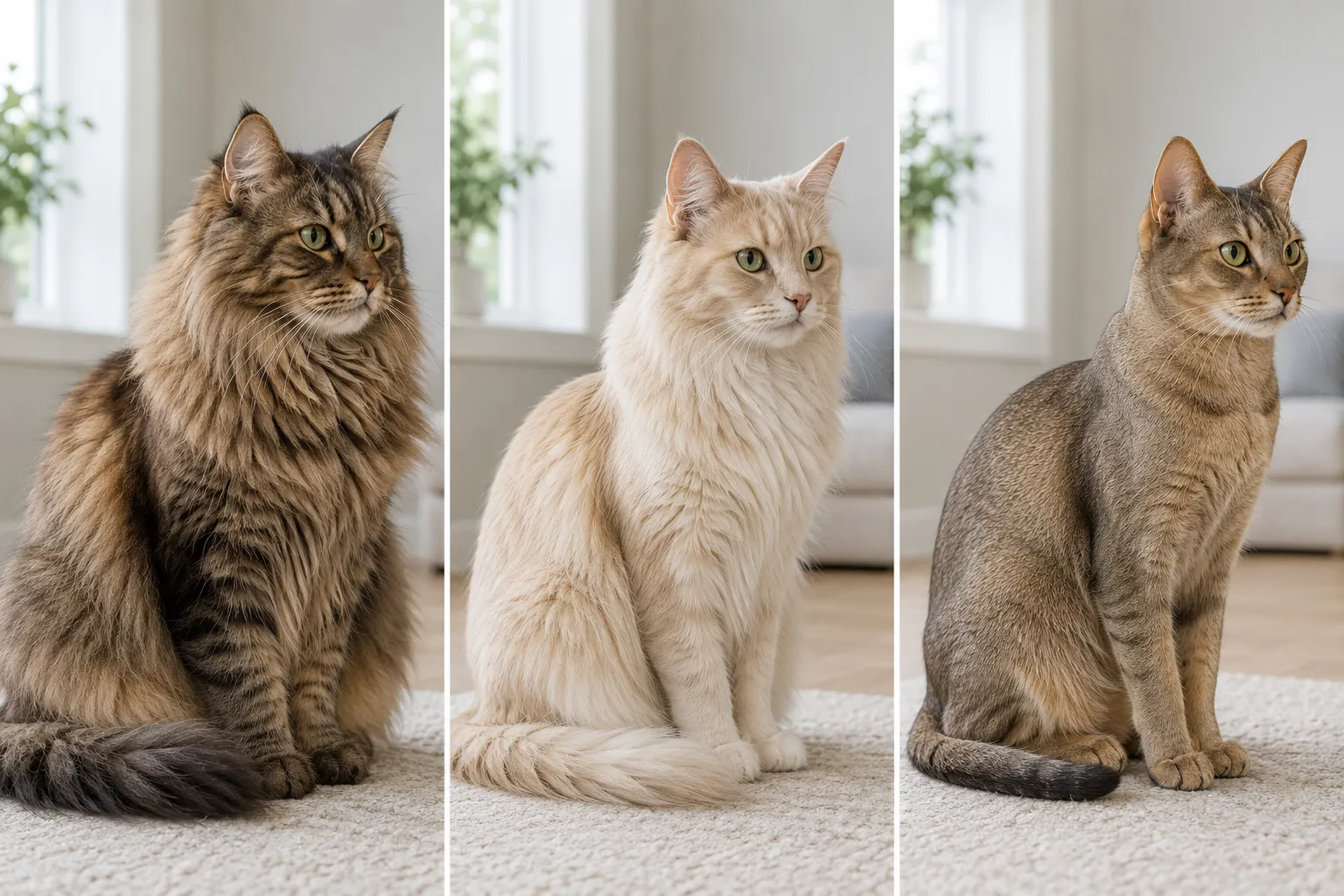 Cat coat types that may or may not suit an undercoat rake