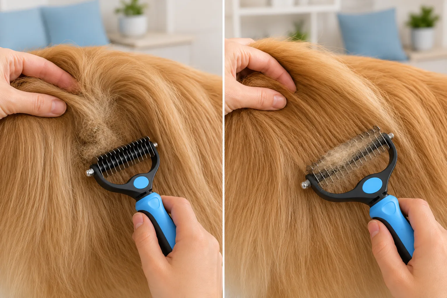 Visual comparison of deshedding and dematting